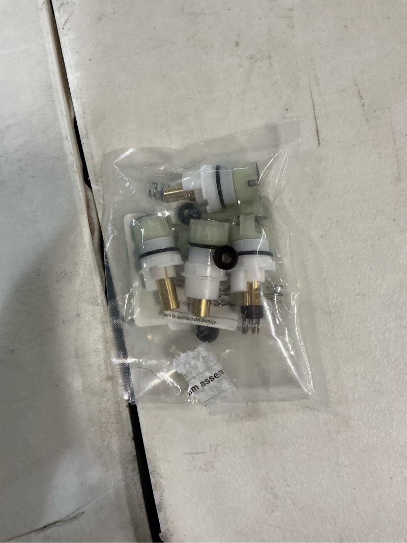 Condition photo showing Good Condition for rp25513 faucet stem assembly, replacement kit for two handle faucet repair kit, includes rp4993 seats and springs, 4 pack