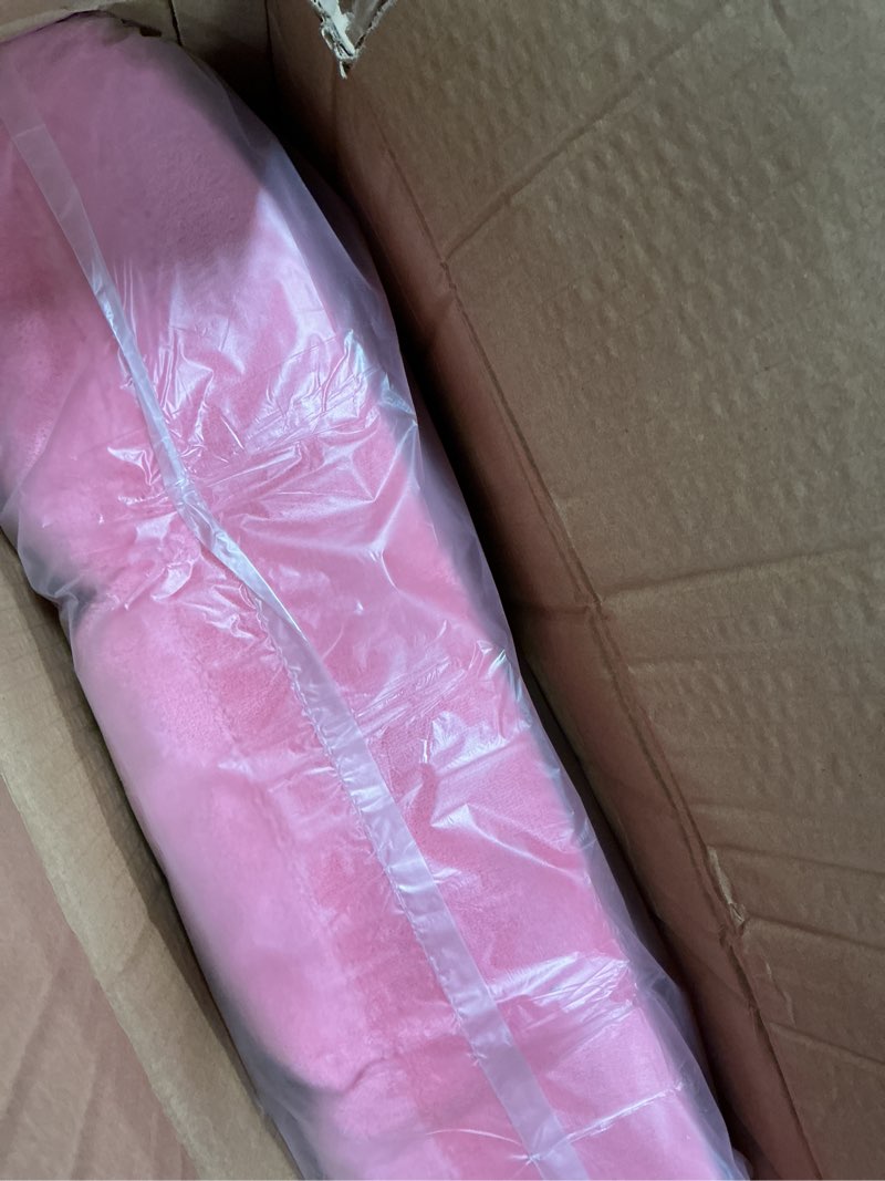 Condition photo showing New/Like New for folding floor gaming chair 14-poistion cushioned adjustable floor lazy sofa chair w/breathable cotton & skin-friendly coral velve for adults & kids perfect for reading gaming meditating, pink 1 pink