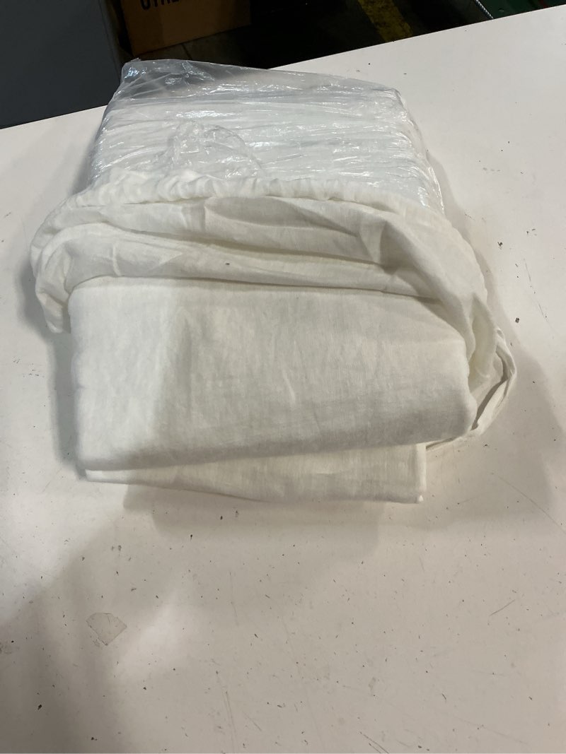 Condition photo showing Good Condition for european linen duvet cover set, full/queen, yvory