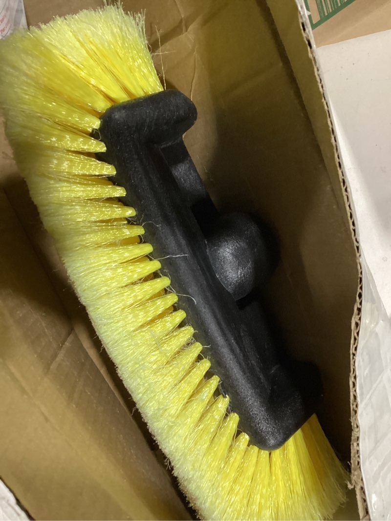 Condition photo showing As Is for Buyplus 5-12 Foot (20 ft Reach) Car Wash Brush with 12-Inch Soft Bristle, On/Off Switch Telescopic Car Truck Boat Washing Brush with Hose Attachment for Cleaning RVs, House Siding, Floors and More!