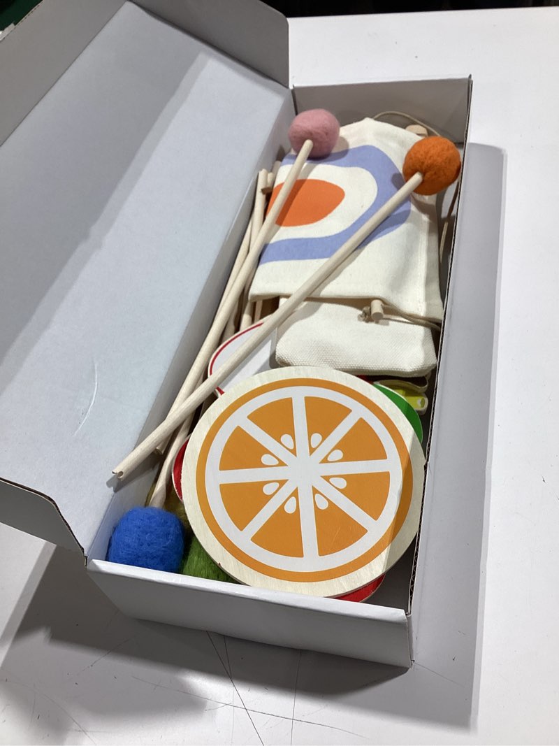 Condition photo showing Good Condition for tislly wooden kids bow and arrow set - safe for ages 3+, indoor & outdoor archery gift toys for children, boys & girls, includes 5 arrows, 5 fruit targets, 1 cotton quiver