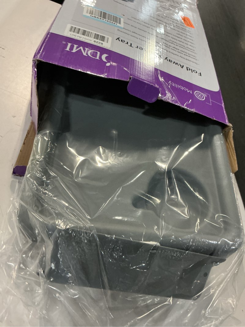 Condition photo showing Good Condition for dmi walker tray, rollator tray, mobility and walker accessory tray table fits most standard walkers, folding with two cup holders and tool free assembly, 16 x 11.8 inch gray 1 count (pack of 1)