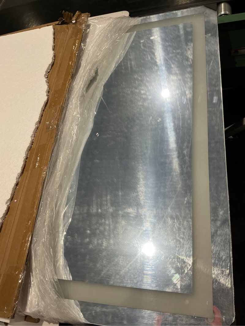 Condition photo showing Good Condition for 30x36 inch led lighted bathroom mirror - anti-fog vanity mirror with dimmable front & backlit, 3 color temp, smart memory - shatterproof hd glass, ip54 waterproof wall mounted for makeup shaving 30"l x 36"w