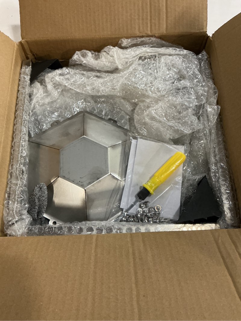 Condition photo showing As Is for Heat Deflector for Solo Stove Bonfire1.0/2.0 and Other 19.5" Fire Pit - Accessory for Fire Pit, 304 Stainless Steel with 3 Legs Accessory.