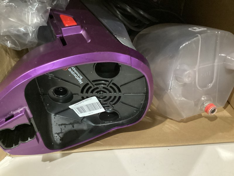 Condition photo showing As Is for bissell proheat 2x revolution pet pro plus, 3588f, upright deep cleaner, 30-minute dry time, dual dirt lifter powerbrush, hose & tool attachment, pet upholstery and tough stain tool included proheat revolution pet pro plus