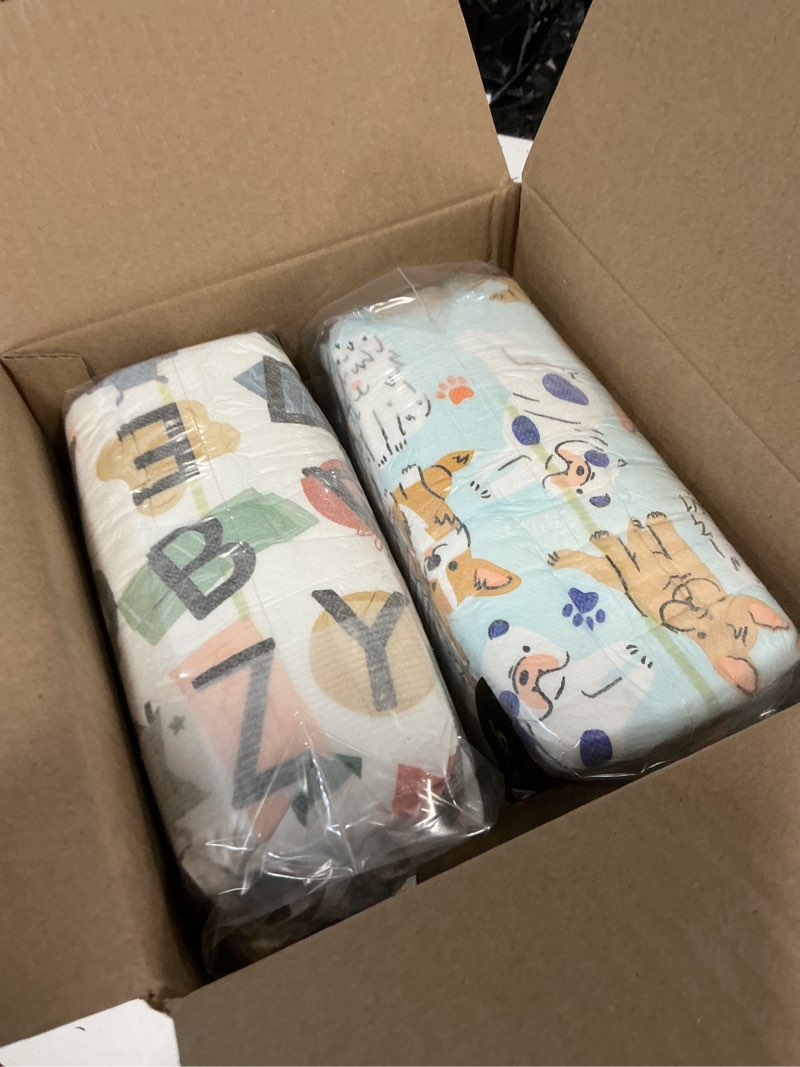 Condition photo showing New/Like New for The Honest Company Clean Conscious Diapers for Sensitive Skin | Hypoallergenic, Fragrance Free | Gender Neutral Prints | Club Box, Size 6 (35+ lbs), 40 Count (Prints May Temporarily Vary)