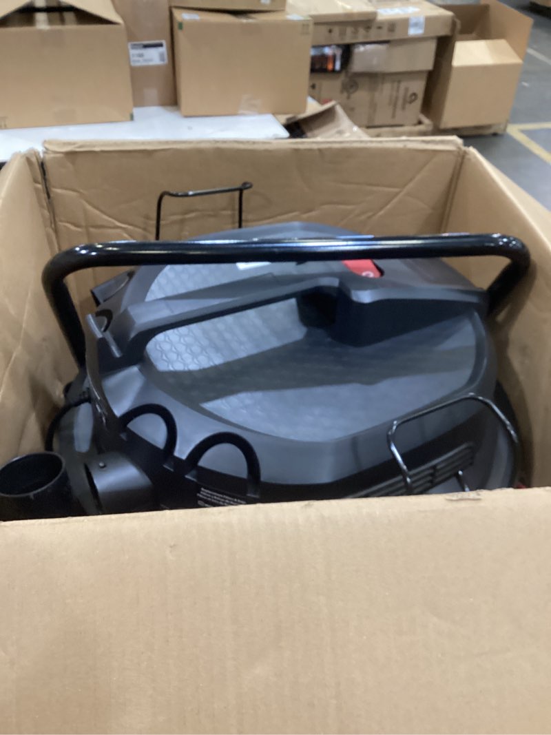 Condition photo showing As Is for vacmaster 16-gallon 6.5 peak hp† wet/dry vacuum – vjh1612pf 1101, red 16 gallon