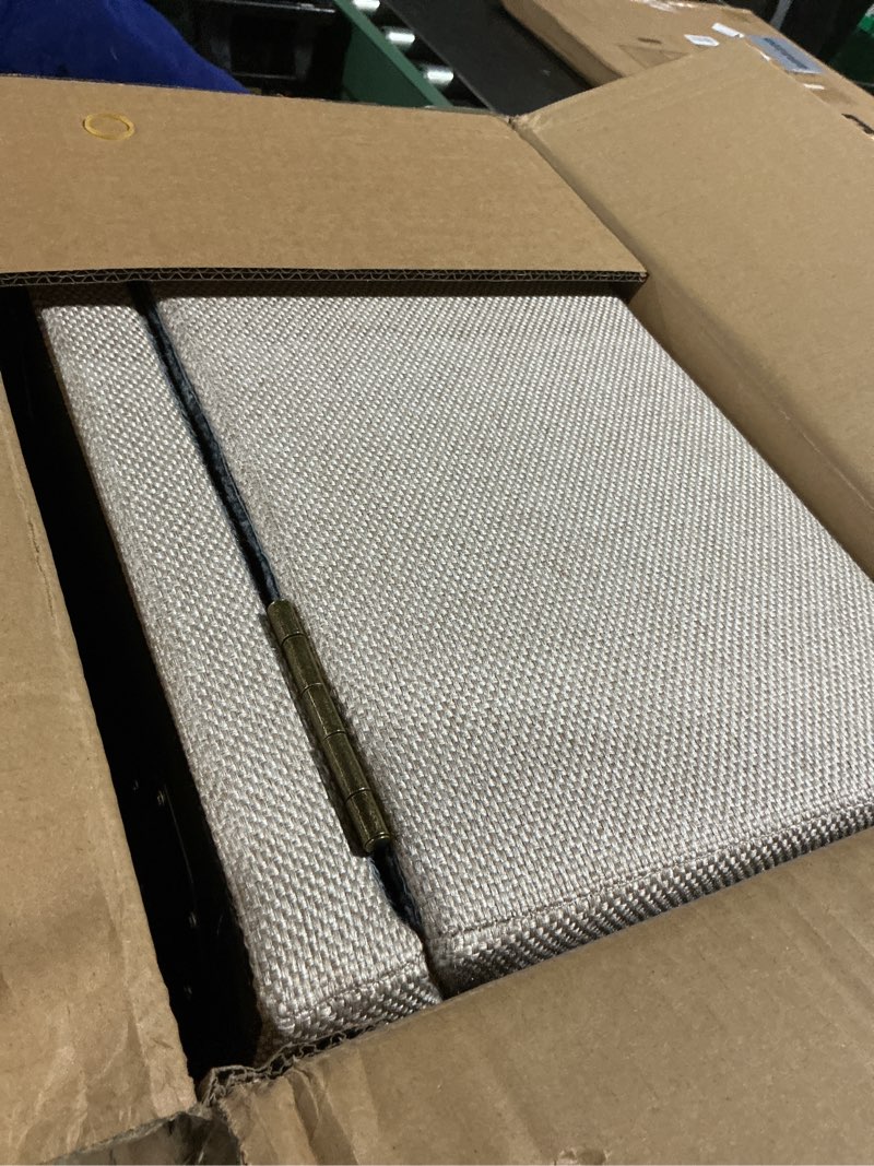 Condition photo showing As Is for 17.13" H Dog Stairs for Small Dogs, 2-in-1 Pet Steps & Ottoman - Foldable Dog Stairs for Couch, Non-Slip Wooden Pet Stairs for Puppy Senior Injured Dogs (Light Beige)