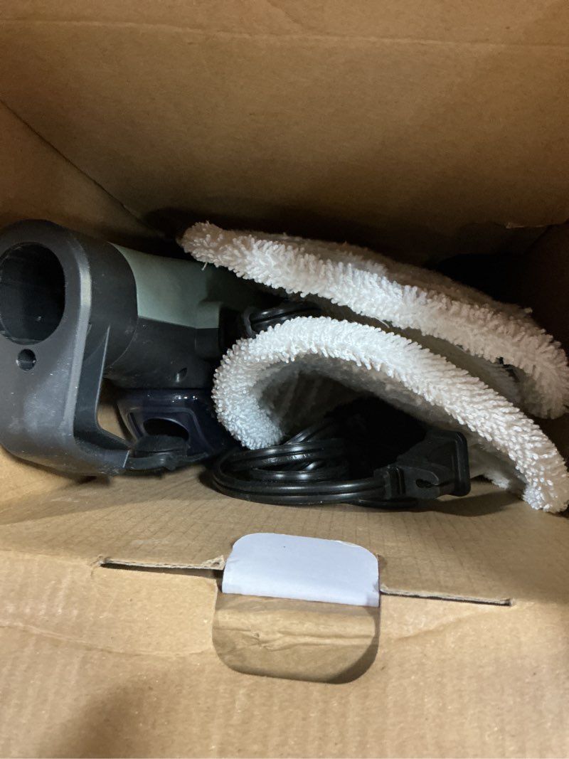Condition photo showing Good Condition for shark steam & scrub steam mop, all-in-one scrubbing and sanitizing hard floor cleaner, led headlights, 4 dirt grip soft scrub pads included, xl water tank, swivel steering, hawaiian grey, s8001