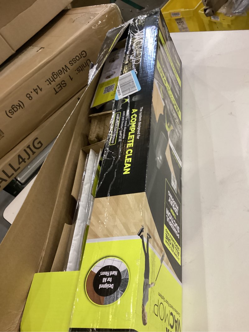 Condition photo showing New/Like New for Shark VACMOP Cordless Hard Floor Cleaner, Vacuum and Spray Mop, Powerful Suction, Lightweight, LED Headlights, Includes 4 Disposable Pads, 12oz Multi-surface Cleaning Solution, Gray, VM252 Gray - 4 Pads