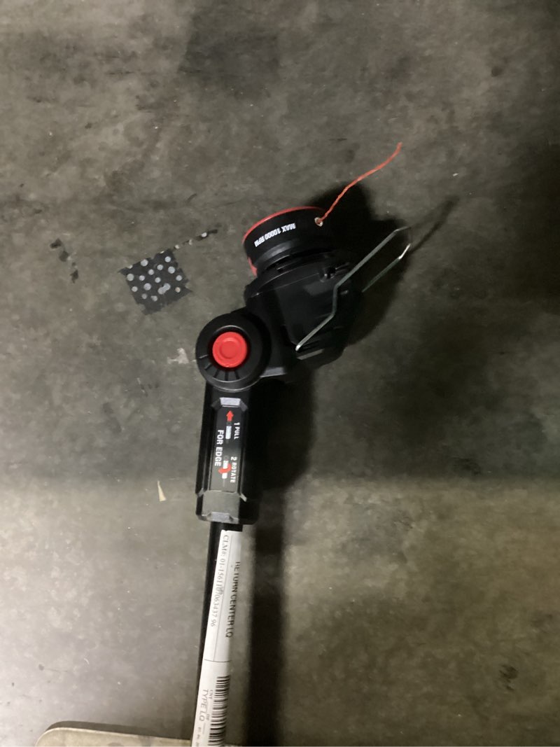 Condition photo showing As Is for hyper tough 12-inch 20v brushless cordless string trimmer