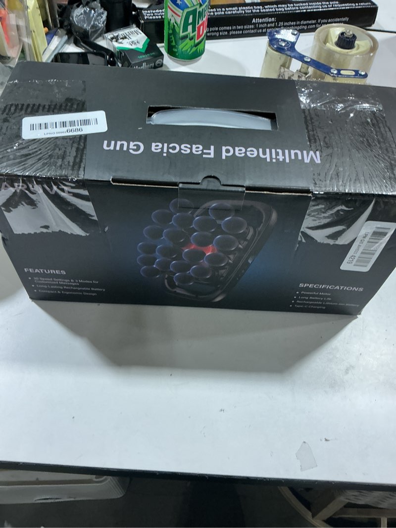 Condition photo showing Good Condition for 20-head massage gun set, 3200mah electric deep tissue percussion massager with 3 modes & 30 intensities, quiet muscle massage gun for back, shoulders, legs, foot, body muscle pain relief?solid black?