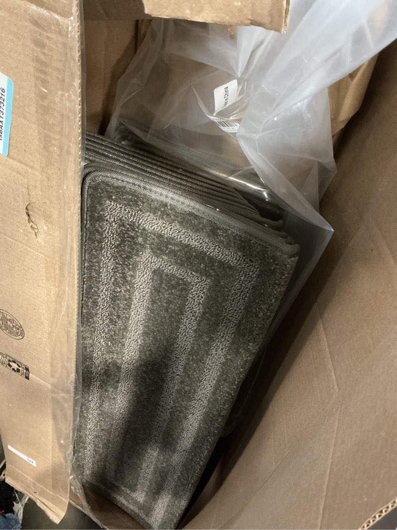 Condition photo showing Good Condition for pure era bullnose carpet stair treads set tape free non-slip indoor stair protectors pet friendly rugs 9.5" x 30"(14 pieces,grey rectangular) grey rectangular 14 pieces with bullnose