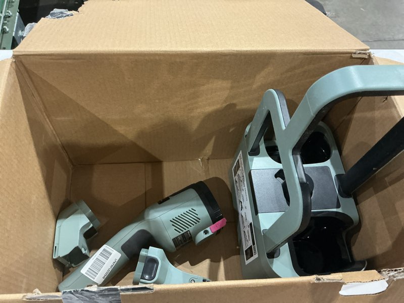 Condition photo showing As Is for (missing pieces)shark stainforce cordless portable spot, stain, & odor remover system for carpets, area rugs, upholstery, stairs, with storage caddy, accessories, and full-size cleaning solution, hx101 (new) stainforce cordless stain system