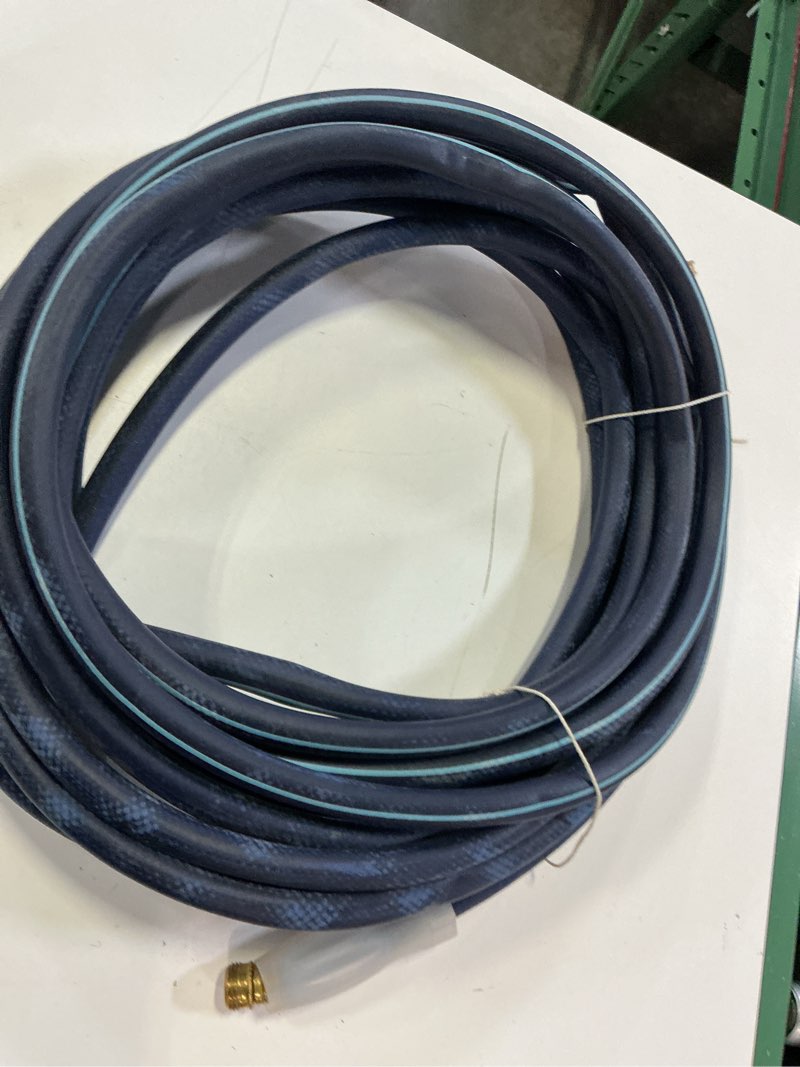 Condition photo showing As Is for project source 5/8-in x 50-ft medium -duty vinyl blue hose