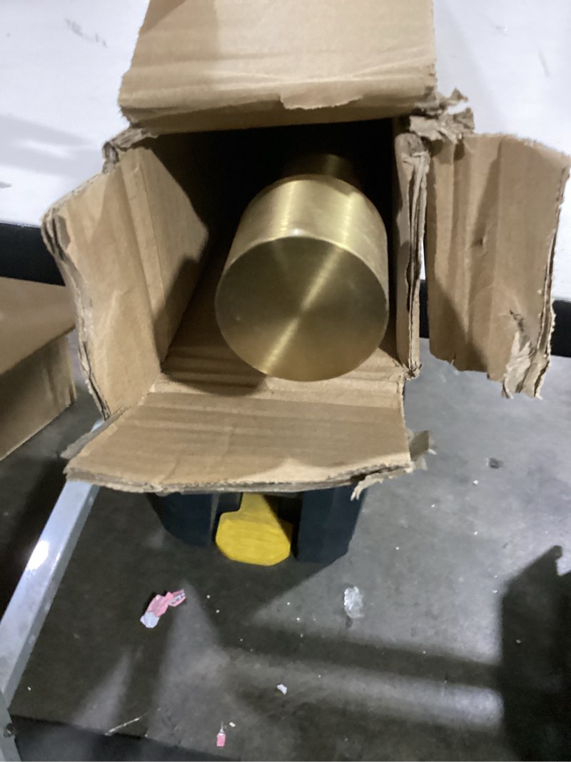 Condition photo showing Good Condition for 1 1/8 Inch Diameter Curtain Rods, 72-144” Telescoping Large Single Window Drapery Rod Heavy Duty With Adjustable Modern Brackets, Warm Gold Warm Gold 72-144"