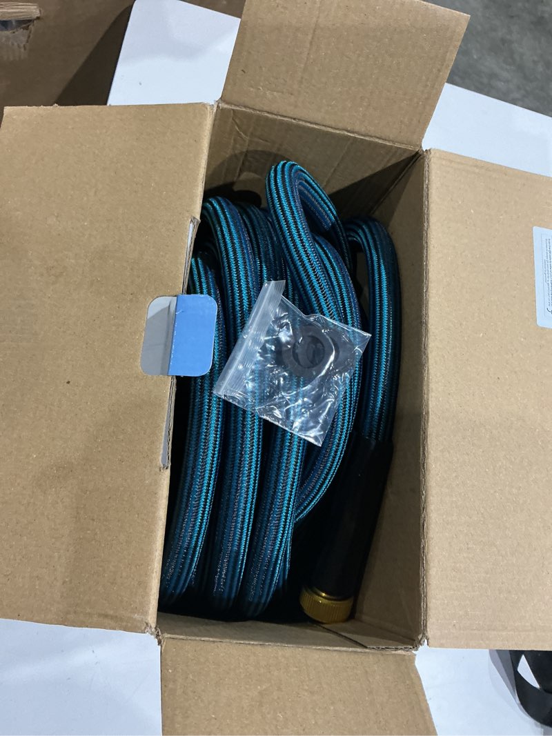 Condition photo showing Good Condition for garden hose 50ft, non-expanding water hose ultra lightweight, kink-free, sturdy, flexible, abrasion resistant hose for yard, lawn, outdoor, marine and camper