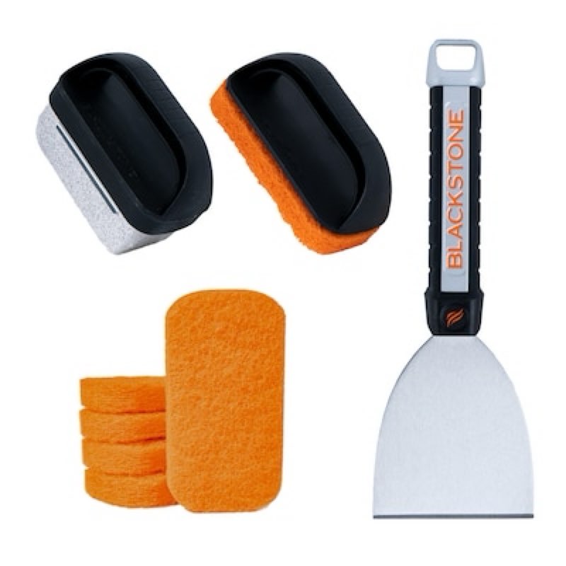 blackstone culinary 10-piece cleaning kit with pumice grill cleaning block 4-in with scraper blade