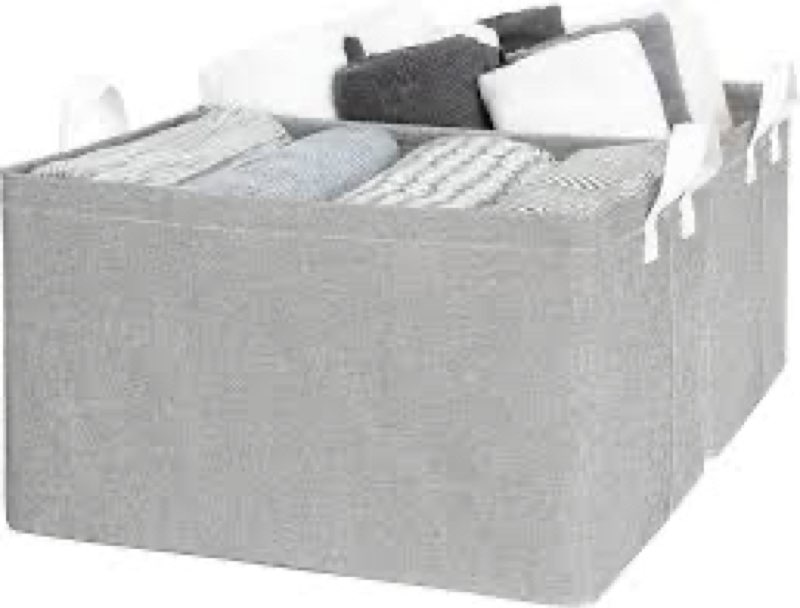 StorageWorks 45L Extra Large Storage Bins, Storage Bin gray 2-pack