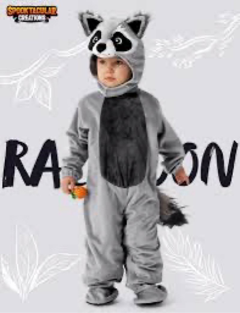 spooktacular creations halloween baby raccoon costume, toddler raccoon costume for infant kids unise