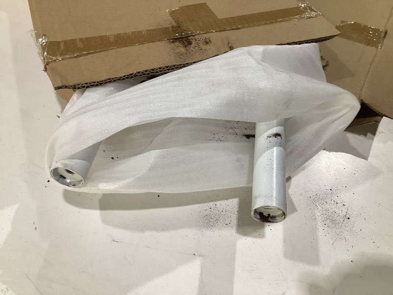 Condition photo showing As Is for Auroras Handrails for Outdoor Steps, Sturdy Wall Mount Handrail for 1-3 Steps, 28.7\" Stainless Steel Railing for Outdoor & Indoor, Garage, Porch, Yard and Garden Stairway (White), USED