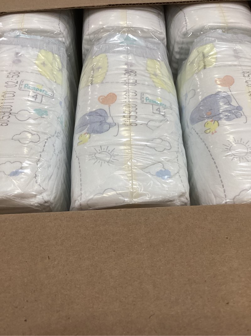 Condition photo showing Good Condition for pampers swaddlers diapers, size 4 (15-34 lbs), 150 count, absorbent, keeps baby dry and comfortable, skin safe disposable baby diaper (packaging may vary) size 4 150