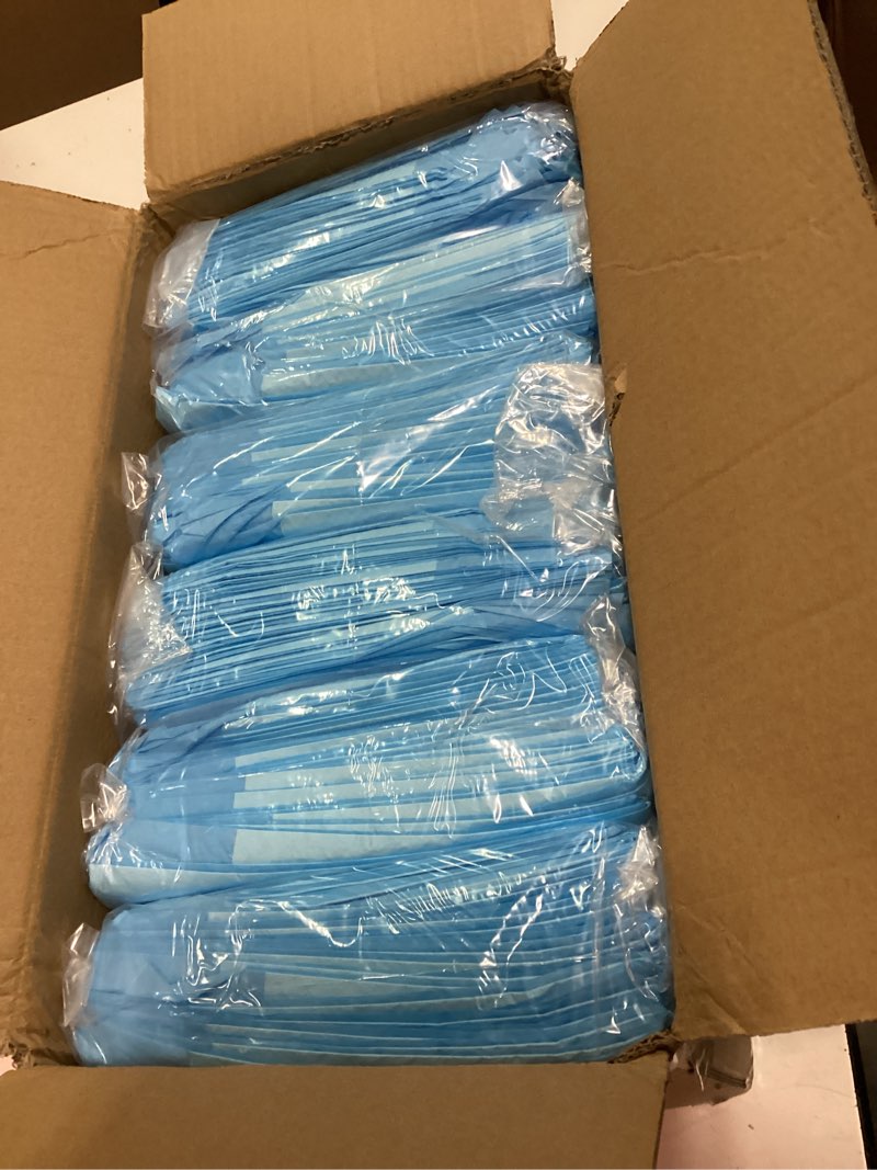Condition photo showing Good Condition for medline disposable chucks pads, 23 x 36 inches (pack of 150), ultra-light absorbency pee pads for surface protection, disposable diaper changing pads for baby, puppy pads for dog potty training 23" x 36" (150 count)