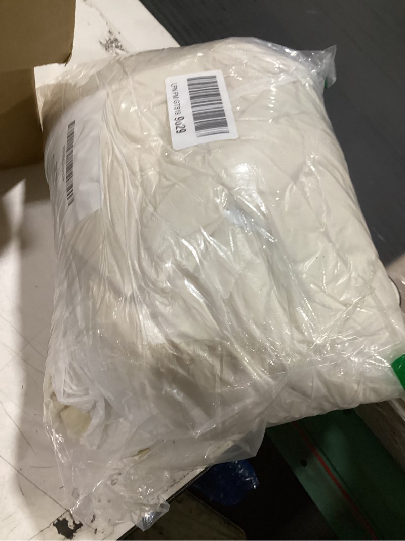 Condition photo showing As Is for bedsure alabaster gleam duvet cover queen size - 3 pieces prewashed cotton-like polyester extra soft bedding set, includes 1 duvet cover 90x90 inches with zipper closure & 2 pillow shams, no comforter 18 - alabaster gleam (no comforter) queen (90" x 90")