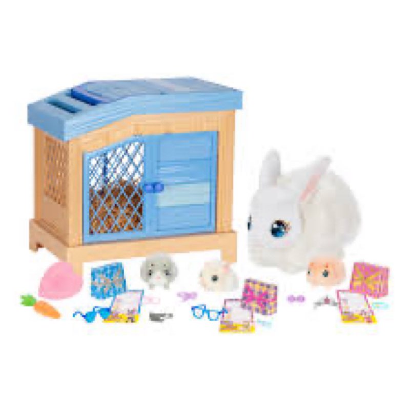 Little Live Pets Bunny Mama Surprise Toy Set, Hutch Interactive Animal Playset with 3 Surprise Babies, 20+ Sounds, Bunny Accessories for Girls Ages 