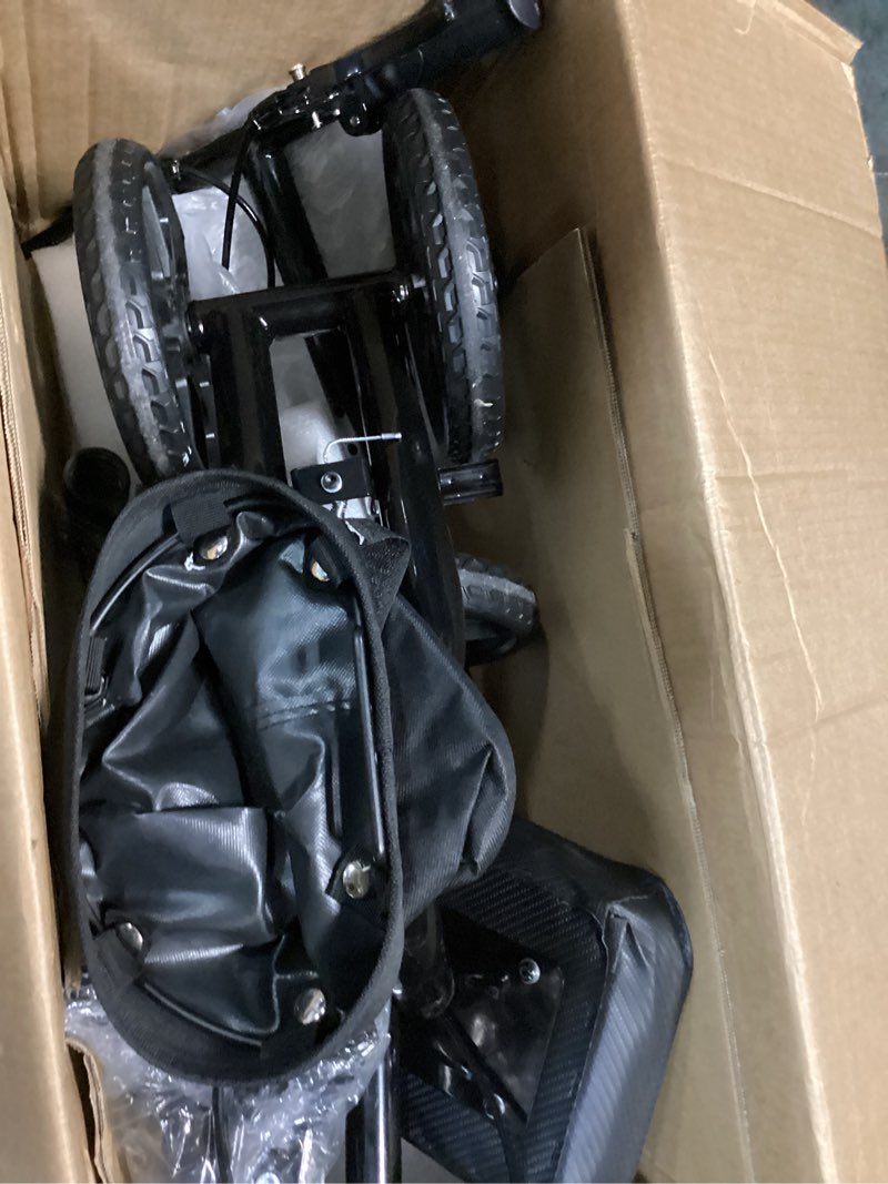 Condition photo showing As Is for blessreach knee scooter steerable knee walker deluxe medical scooter for foot injuries adult compact crutches,supports up to 300 lbs?black?