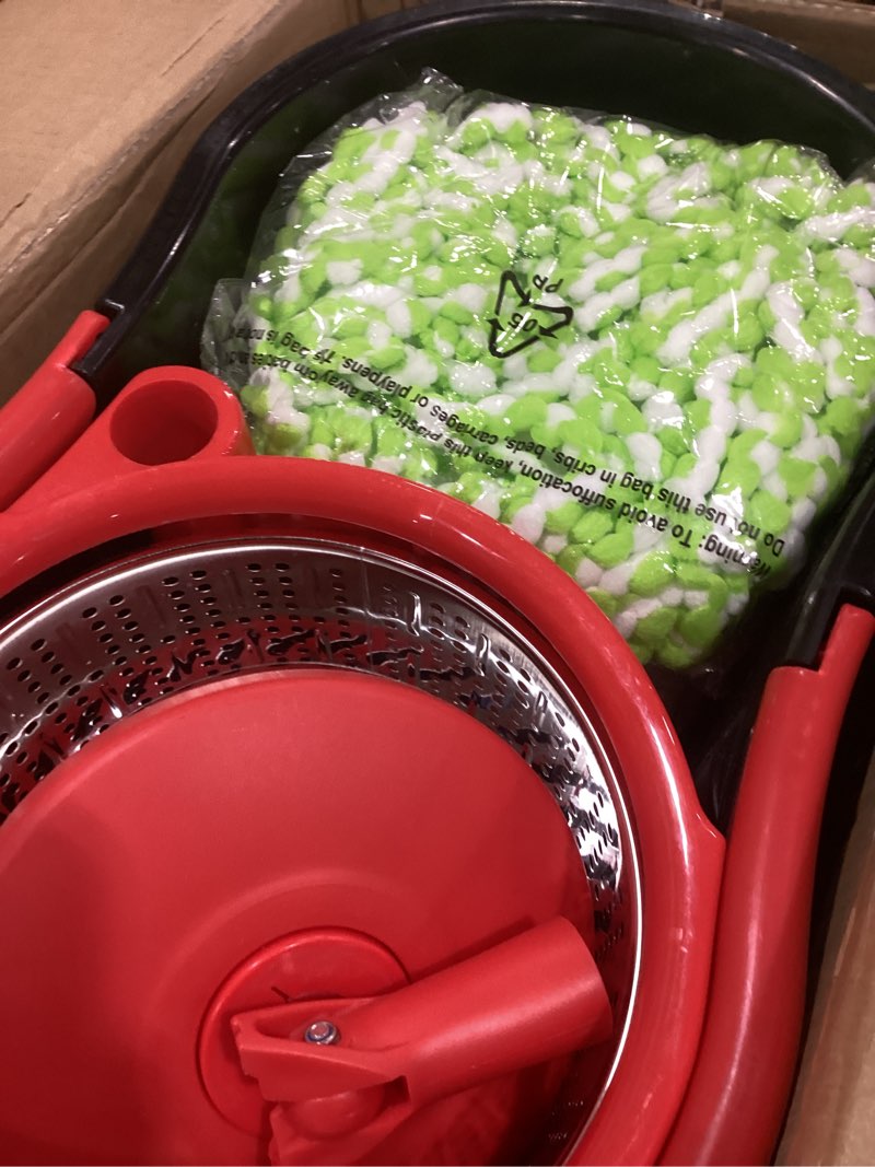 Condition photo showing Good Condition for SIMPLI-Magic 360° Spin Mop and Bucket with Wringer – 3 High-Absorbent Microfiber Washable Heads – Spinning Mop and Bucket Set for All Types Floor Cleaning (Black)