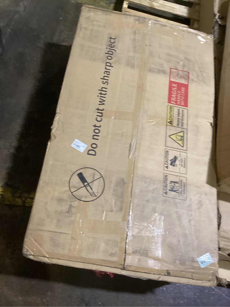 Condition photo showing As Is for DWVO Makeup Vanity with Large Mirror and Lights, 46" Vanity Desk Dressing Table Set with 11 Drawers & Storage Stool, Dressing Table with Power Outlet and Magnifying Glass, Dressing Room, White Ivory White