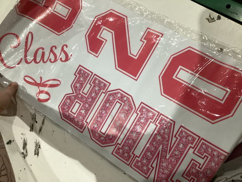 Condition photo showing Good Condition for senior class of 2026 decal bow graduation stickers class of 2026 senior wall decoration pink