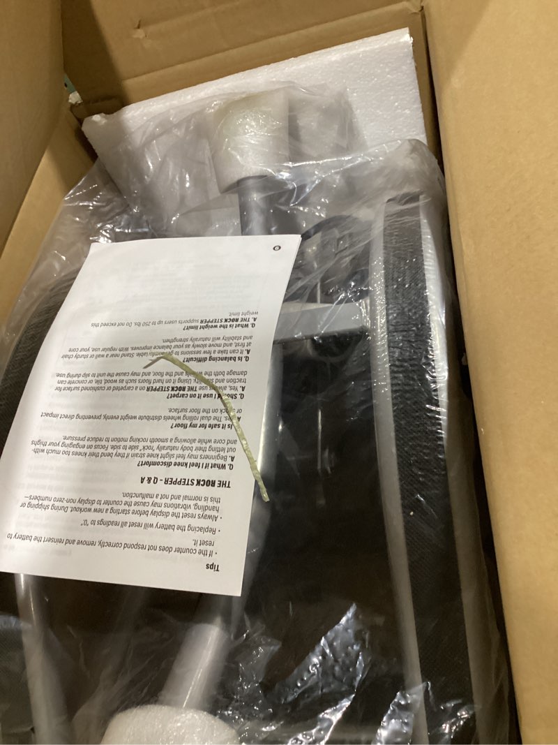 Condition photo showing Good Condition for the rock stepper machine with resistance bands-side to side stepper for exercise at home,3d rocking stepper for hip mobility&posture correction,low-impact full body workout with digital monitor grey