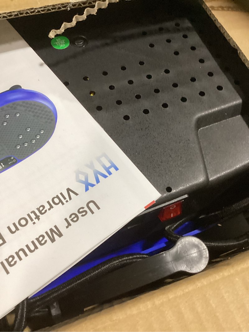 Condition photo showing Good Condition for Vibration Plate Exercise Machine, Vibrating Fitness Platform for Lymphatic Drainage, Full Body Shaker Workout Equipment, Bluetooth Music Shaping Vibrate Plate, Board Sport for Home Exercise Gym, Blue