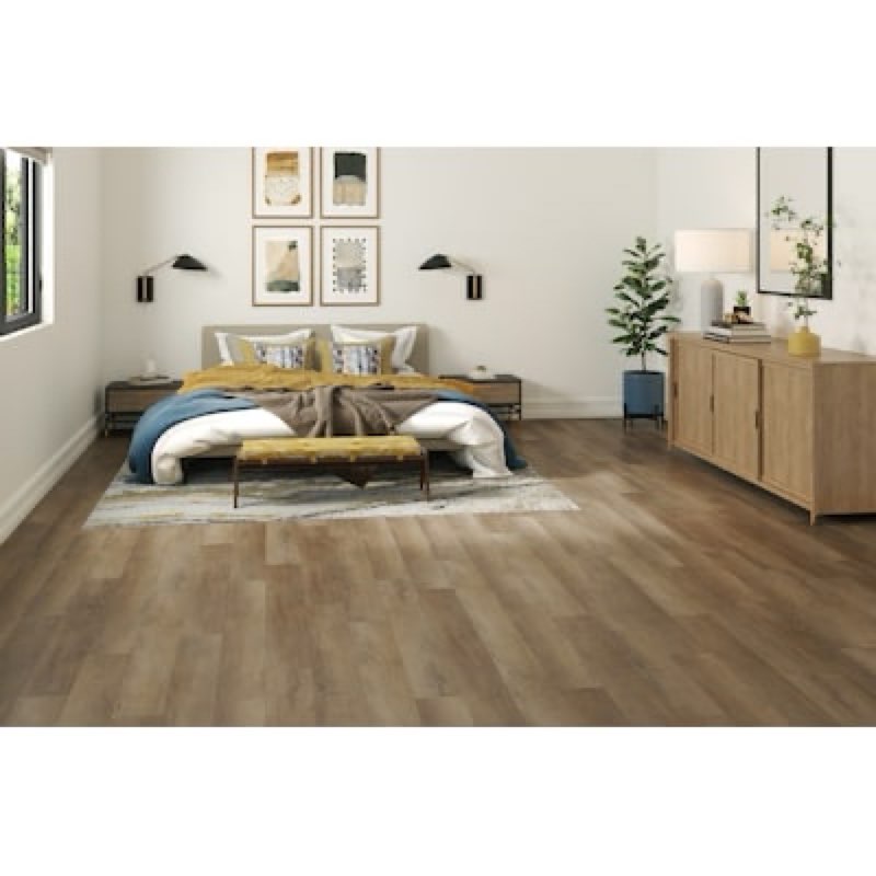 Style Selections Sisal Oak 6-mil x 6-in W x 48-in L Waterproof Luxury Vinyl Plank Flooring