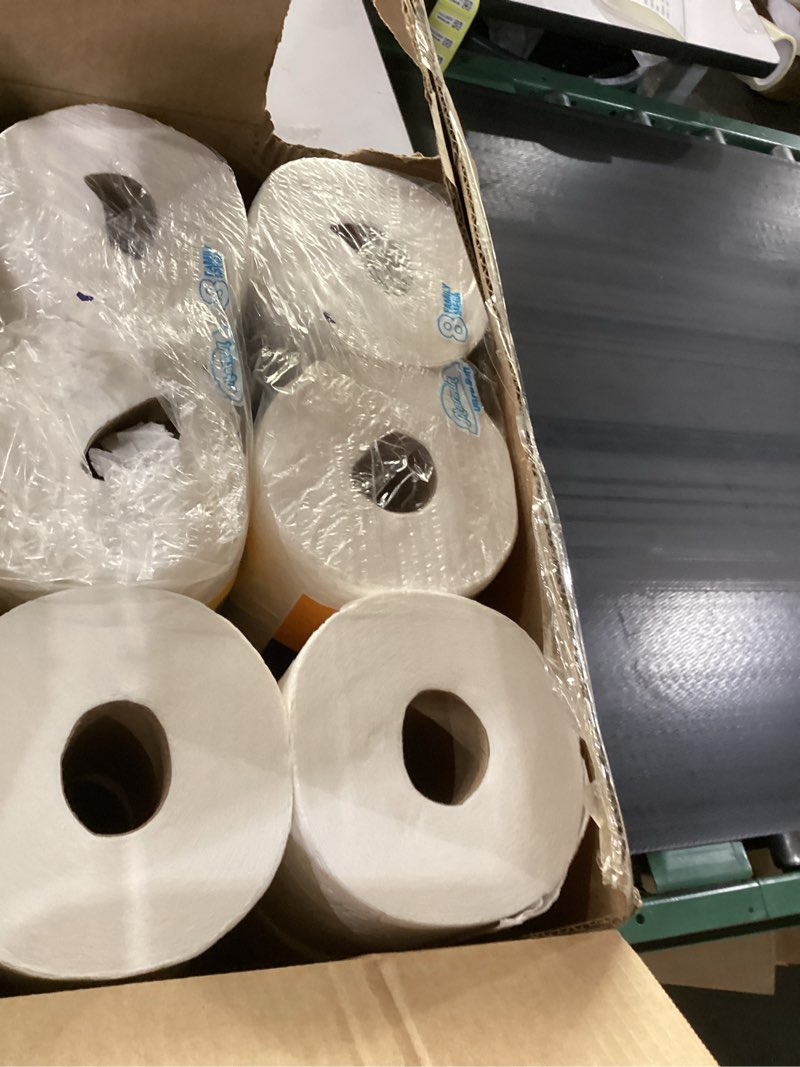 Condition photo showing As Is for charmin ultra soft cushiony touch toilet paper, 24 family mega = 123 regular rolls, white family mega 24 rolls (267 sheets)