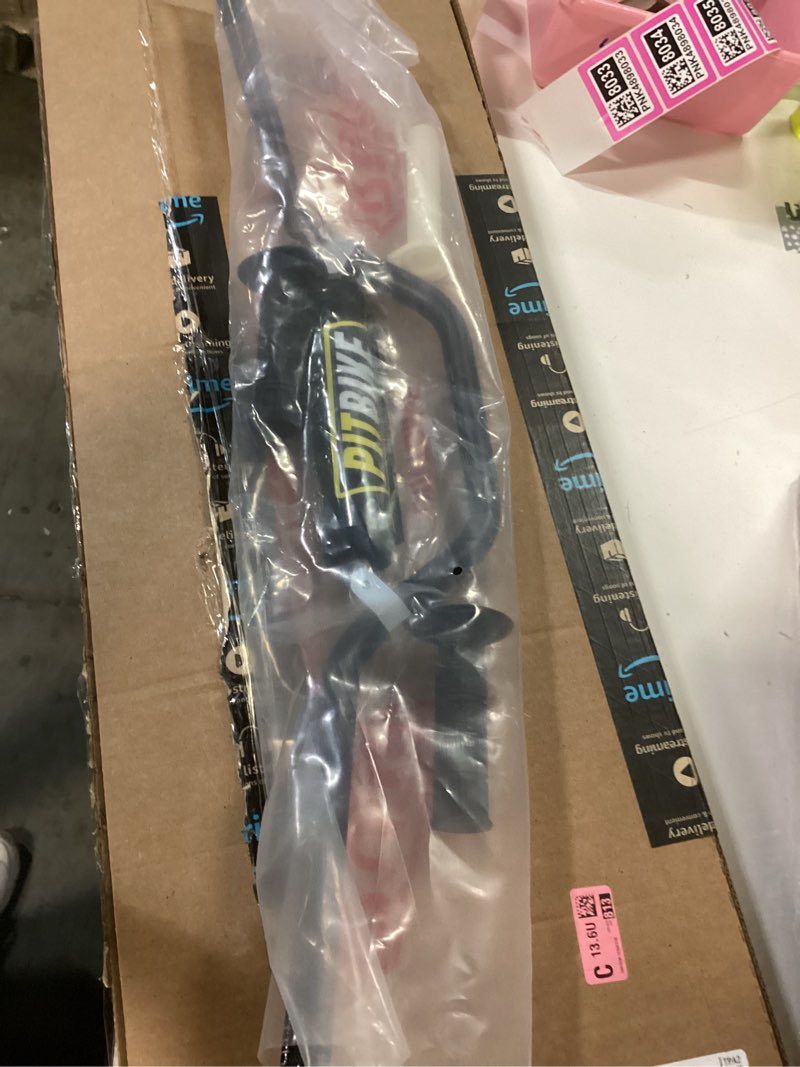Condition photo showing Good Condition for universal 7/8 inch 22mm dirt bike handlebars, upgraded pit bike handlebar with foam pad and anti-slip handlebar grips for motocross crf yzf kxf klx rmz drz pit dirt bike atv quad - black black&black with foam pad & grip