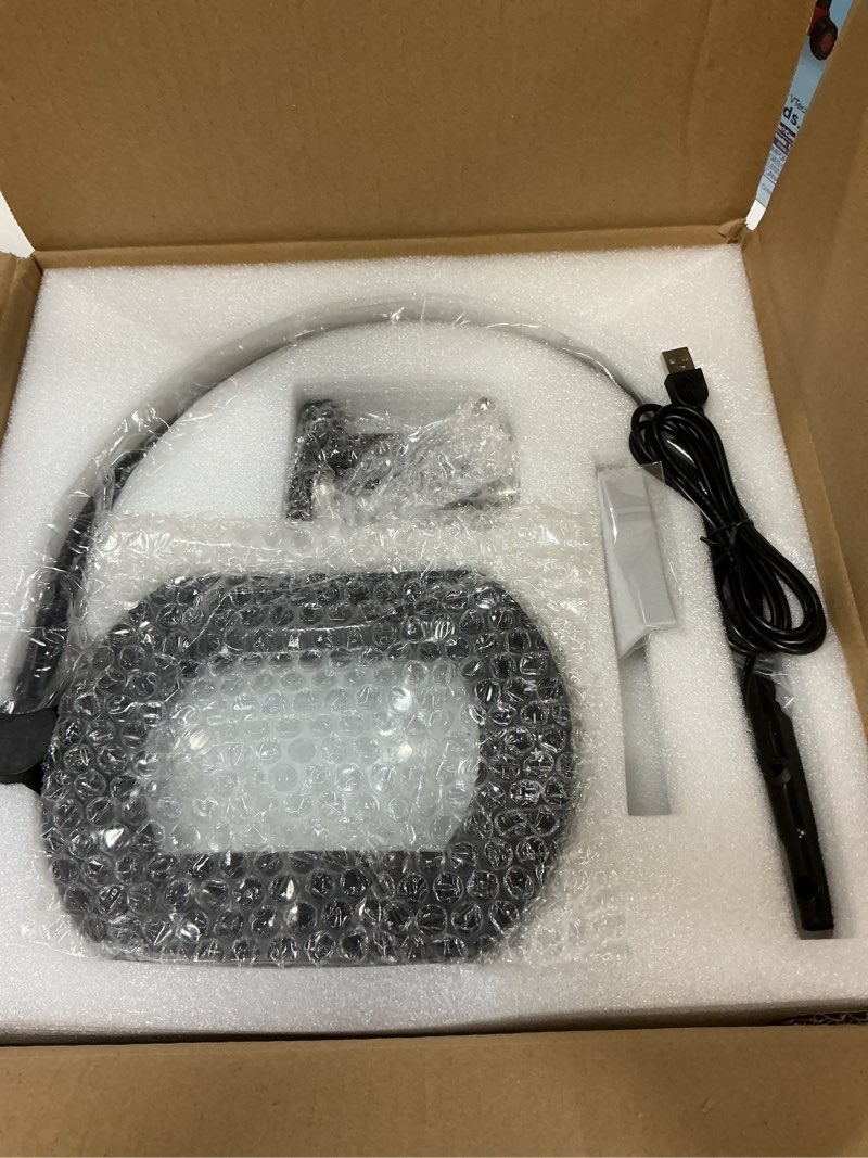 Condition photo showing New/Like New for 12x floor magnifying glass with light and stand, 144 led flexible gooseneck magnifying lamp, 2-in-1 lighted magnifiers with 5 color modes & 10 brightness levels for close work reading crafts