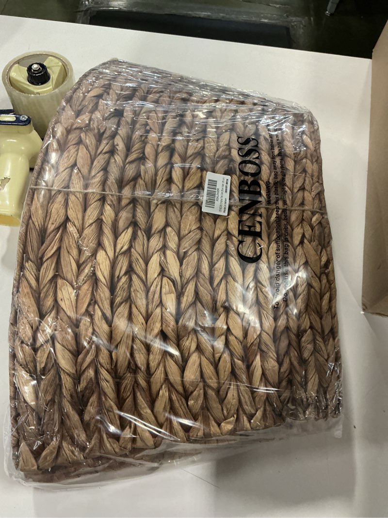 Condition photo showing New/Like New for CENBOSS Rattan Christmas Tree Collar, Wicker Tree Skirt & Stand Base Cover (Brown Wash, 36 inch) Brown Wash 36 inch