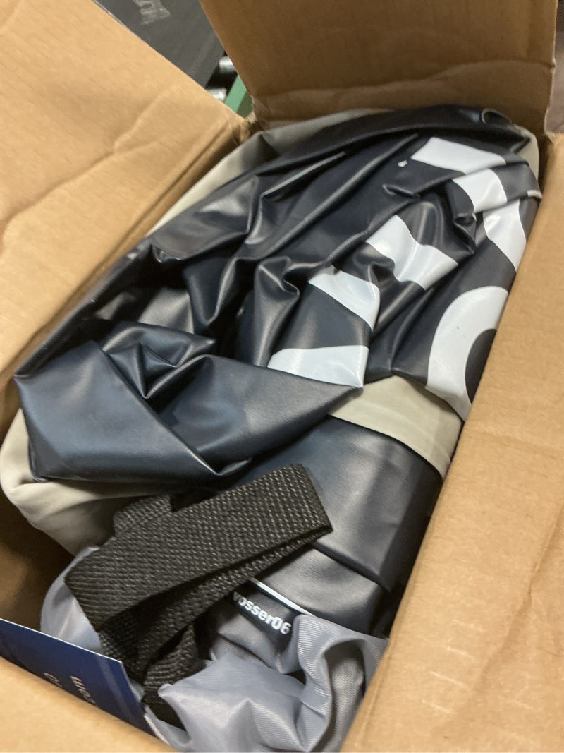 Condition photo showing As Is for Air Mattress Full with Built in Pump,18''Inflatable Mattress of Upgraded Vertical Beams,Self Inflatable/Deflation Blow Up Mattress in 3 Mins,Flocked Top Airbed with Carry Bag for Home, Camping