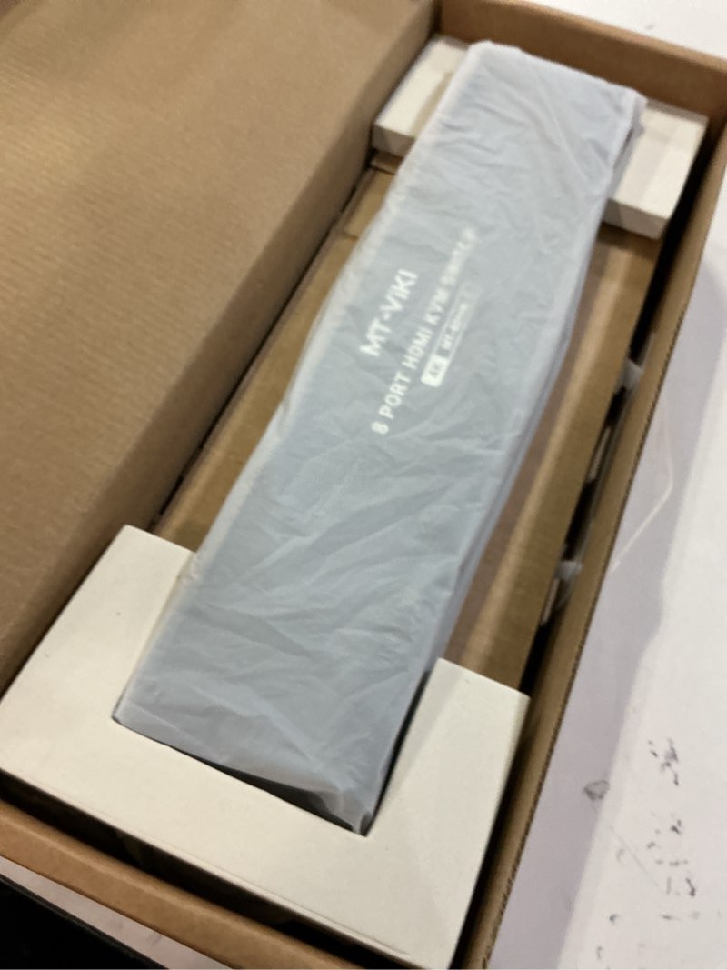 Condition photo showing New/Like New for MT-VIKI 8 Port KVM Switch HDMI, 4K@30Hz 1U Rack Mount KVM Switch w/IR Remote & Wire-Desktop Controller & 8 HDMI KVM Cables & Rack Ears & Power Adapter 8 port KVM HDMI