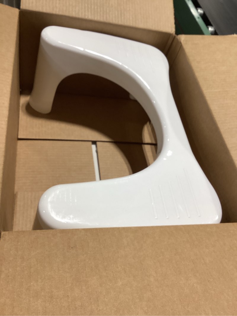 Condition photo showing Good Condition for squatty potty simple curve bathroom toilet stool 7" white