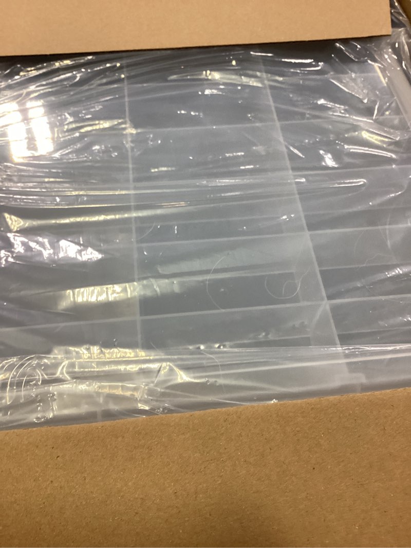 Condition photo showing New/Like New for risou portable nail polish organizer - large-capacity double-sided storage case holds 96 bottles of nail polish.(15ml - 0.5 fl oz)(case only) transparent