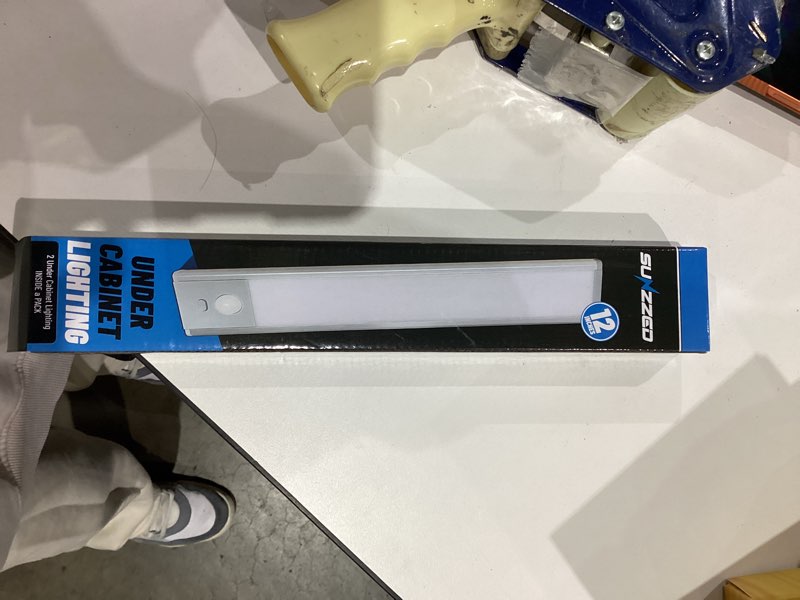 Condition photo showing New/Like New for Under Cabinet Lights, Pack of 2, 12 inches, 72 Side Emission LEDs, Rechargeable Battery, Under Cabinet Lighting, Motion Sensor Light, LED Lights for Bedroom, Home Decor, Night Light, Closet AH-SZZ-UCL-12-002-2024 12 Inches