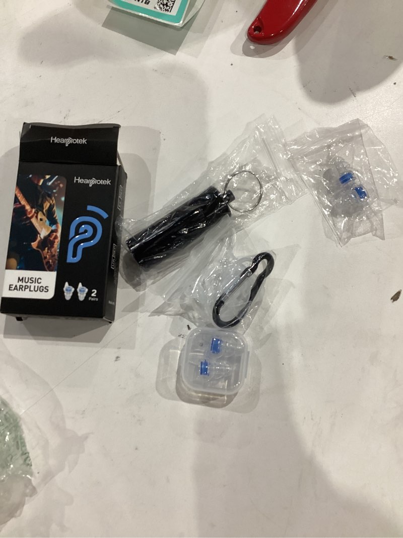 Condition photo showing Good Condition for Hearprotek Concert Ear Plugs, 2Pairs Reusable high Fidelity Musician Ear Plugs for Concerts Loud Music-Noise Reduction Ear Protection earplugs for Rave,Festival,Music,Tinnitus Relief Blue