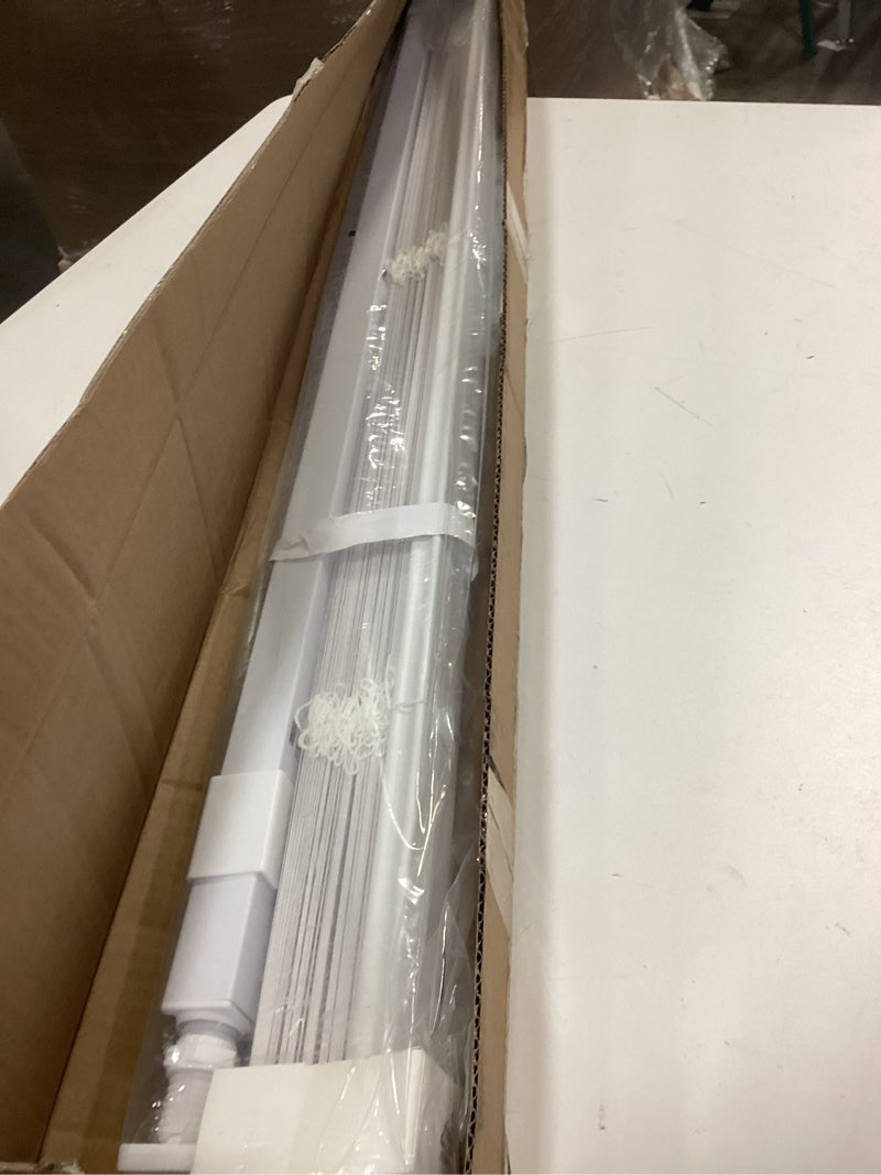 Condition photo showing Good Condition for LazBlinds No Tools No Drill 1" Vinyl Mini Blinds, Cordless Blinds for Windows, Light Filtering Horizontal Window Blinds & Shades, 36" W x 64" H, White Cordless-white 36" W x 64" H