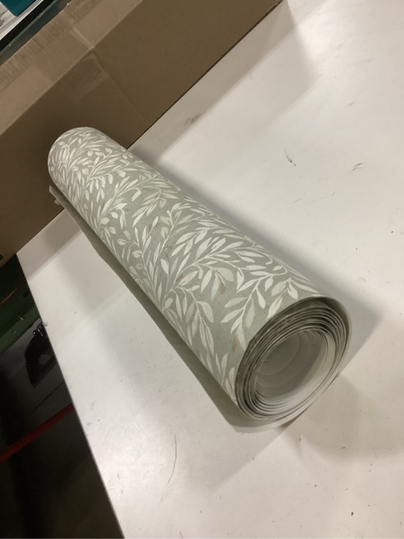 Condition photo showing As Is for Peel & Stick Wallpaper Swatch - Neutral Willow,William Morris,Floral Vintage,Arts and Crafts,Historical,English Cottage,Victorian Custom Removable Wallpaper by Spoonflower Swatch 24" x 12"