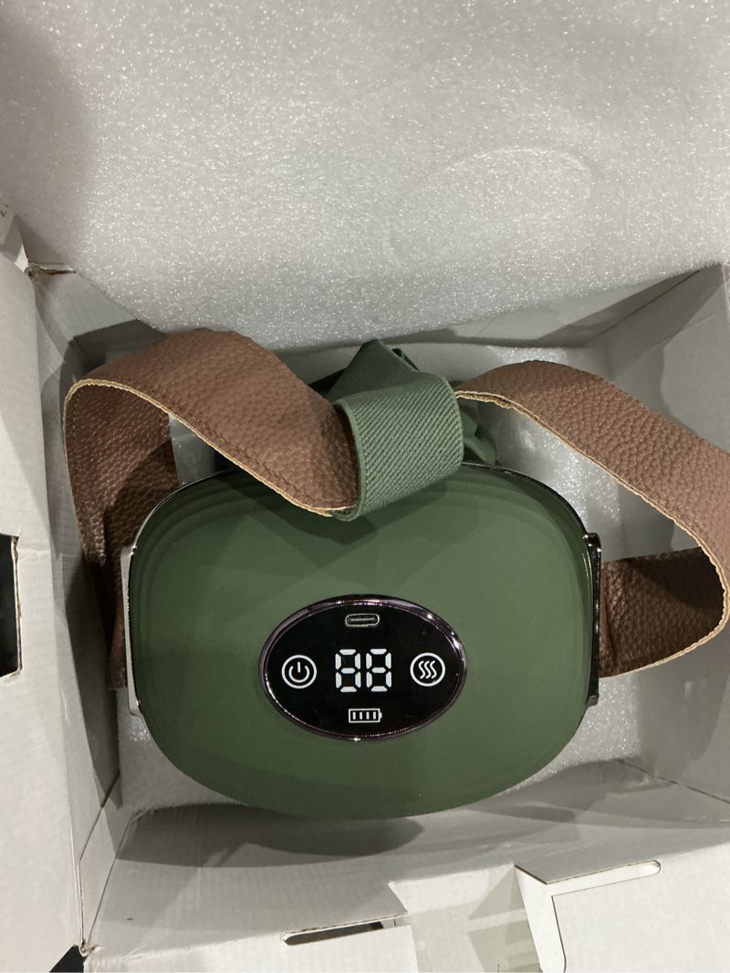 Condition photo showing As Is for human-like neck massager with heat for pain relief deep tissue, cordless 4d kneading neck and shoulder massager with bionic fingers massage and screen, ideal gifts for women men green