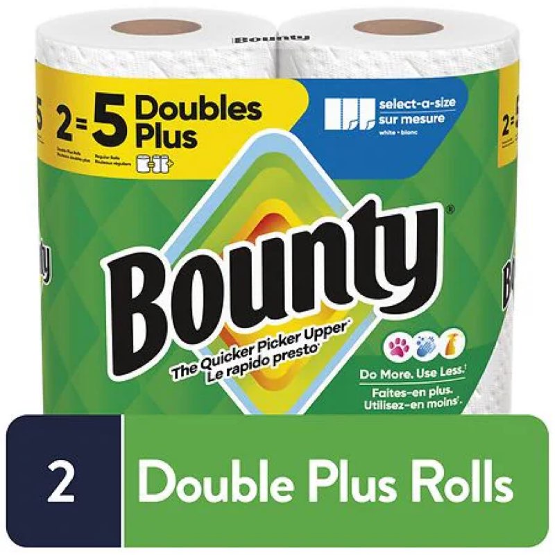 Bounty 8 family rolls paper towels